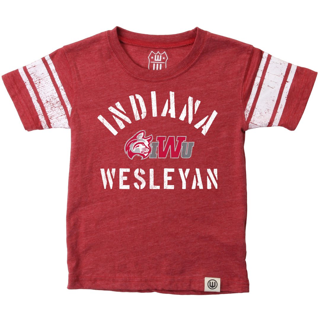 Youth Sleeve Striped Tee | Red