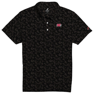 Saturday Sublimated Floral Polo, Black (S24)