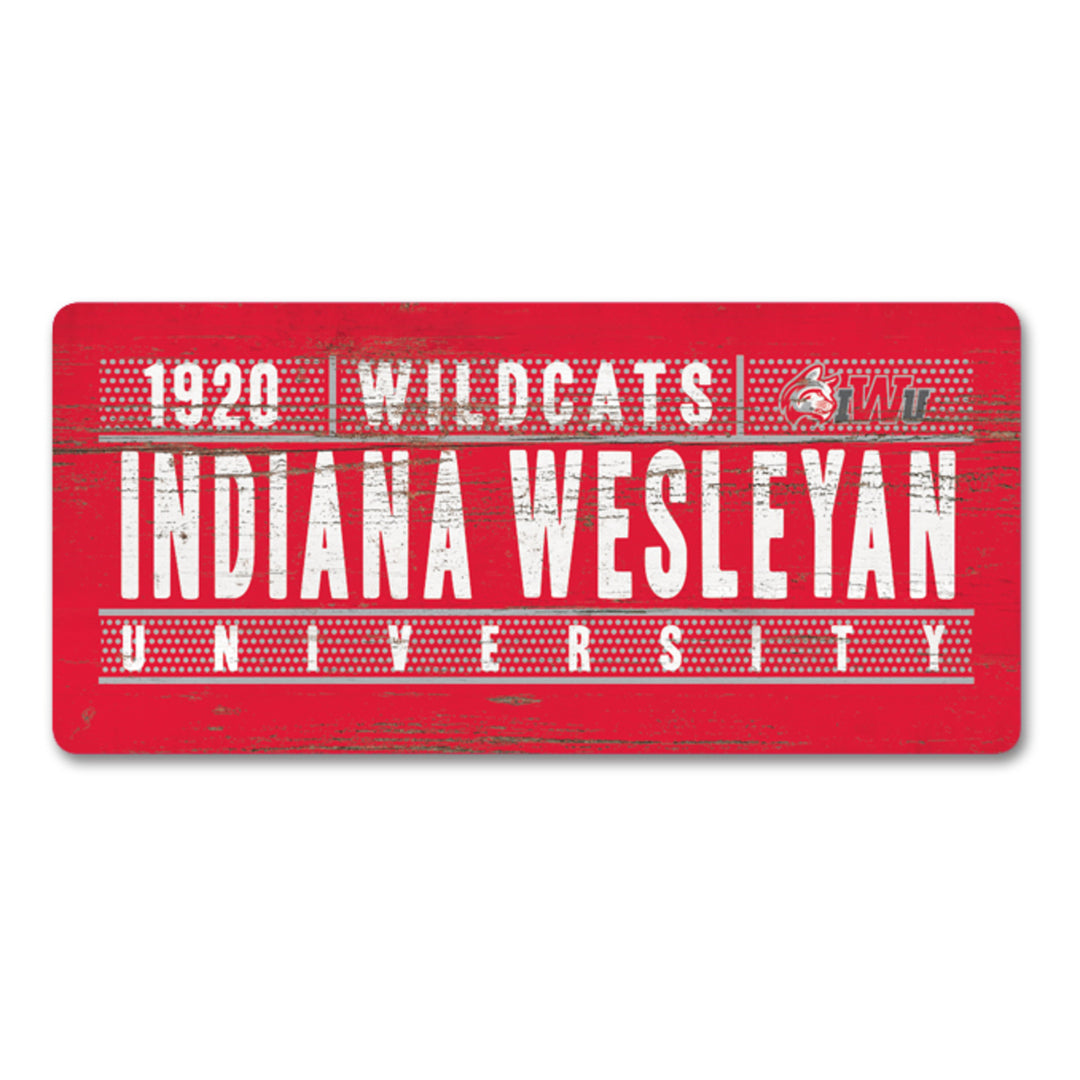 Long Wood Magnet 1.75"x3.75" | Red