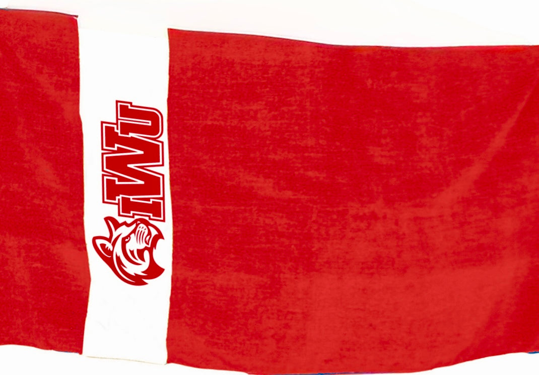 Classic Rugby Stripe Beach Towel | Red