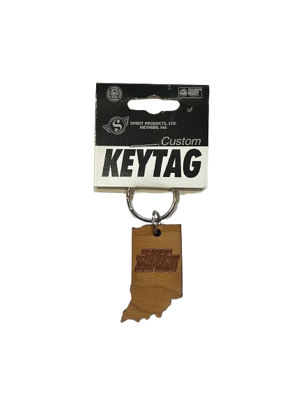Wooden State Key Chain