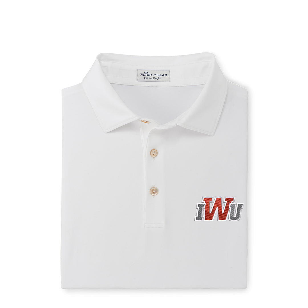 Solid Performance Jersey Polo | White