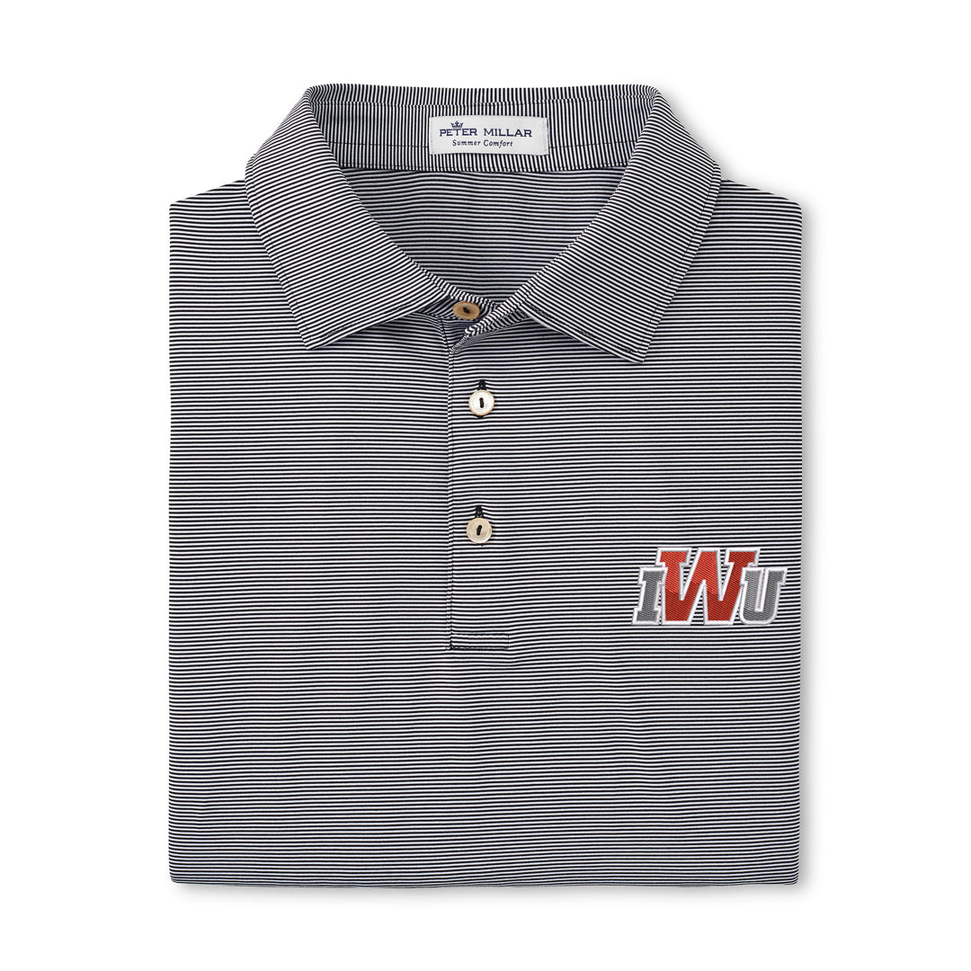 Jubilee Stripe Stretch Jersey Polo | Black