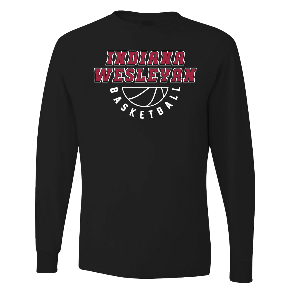 Long Sleeve Basketball Tee | Black