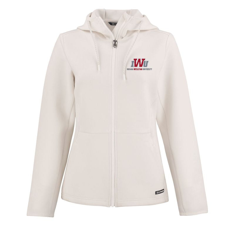 Ladies Full Zip Hooded Jacket | Cream