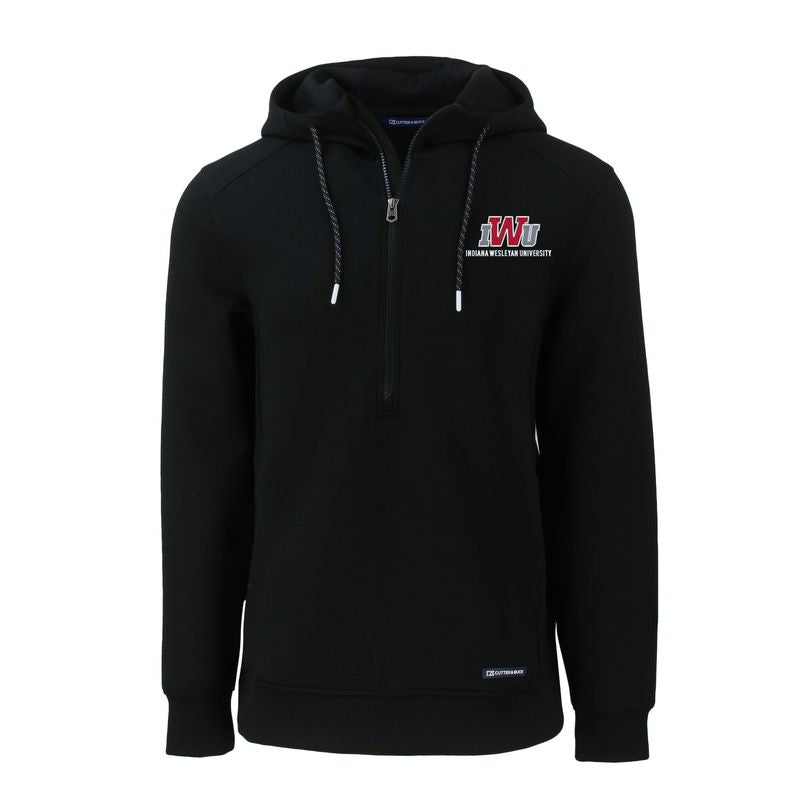 Men's Roam Half Zip Hooded Pullover | Black