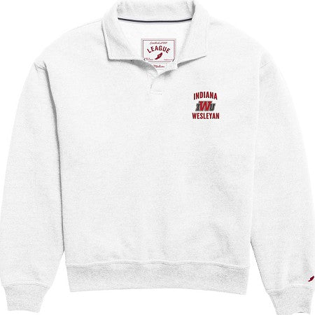 Ladies Victory Springs Collar Pullover | Heather Varsity White