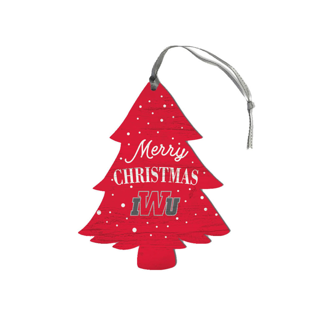 Wood Tree Ornament | Red