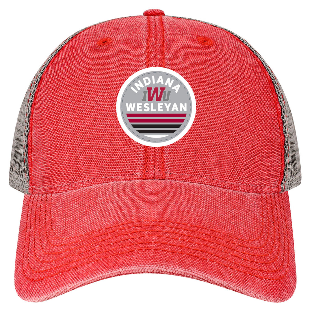 Dashboard Trucker Hat | Scarlet W/ Sunset Design