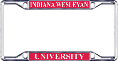 License Plate Frame, Indiana Wesleyan over University