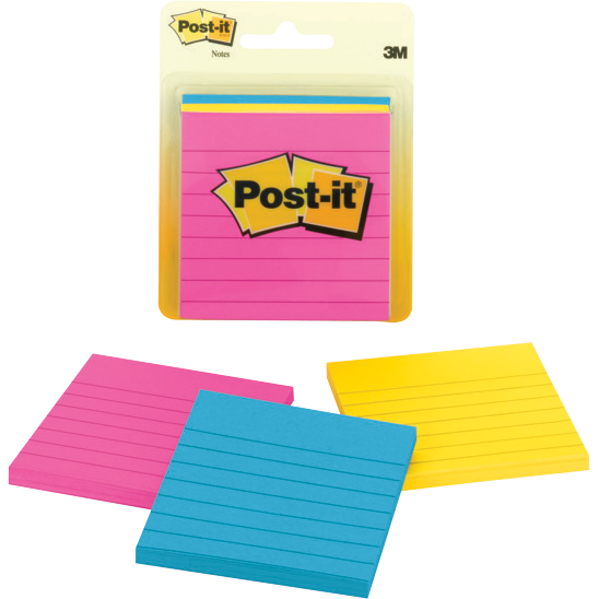 Post-It Sticky Notes- Asst 3x3in 3Pk Pack 50Sht-Capetown