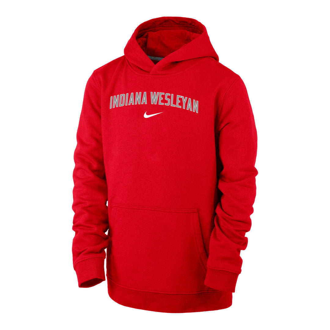 Nike Youth Club Fleece Pullover Hoodie | Red