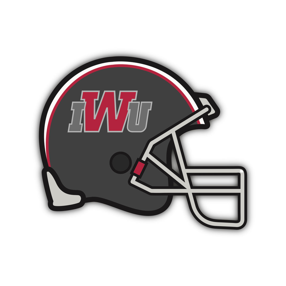 IWU Grey Football Helmet Decal