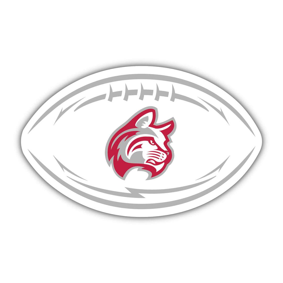 IWU White Football Decal