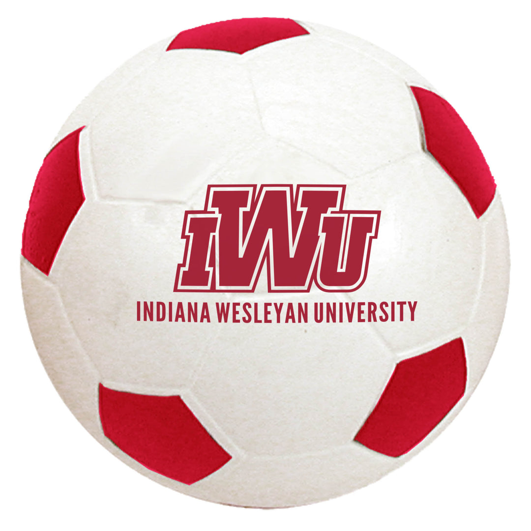 Medium 4" Foam Soccer Ball | White/Red
