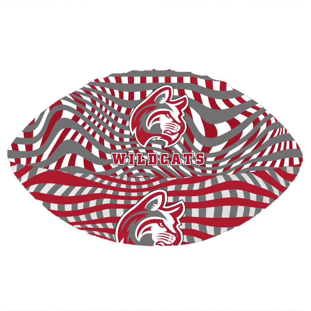 Full-Color Foam Football 6" | Red/White/Black