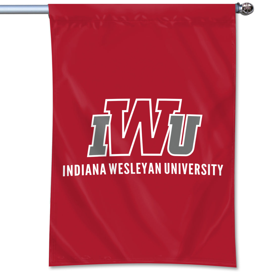 University Blanket & Flag Home Banner | Red