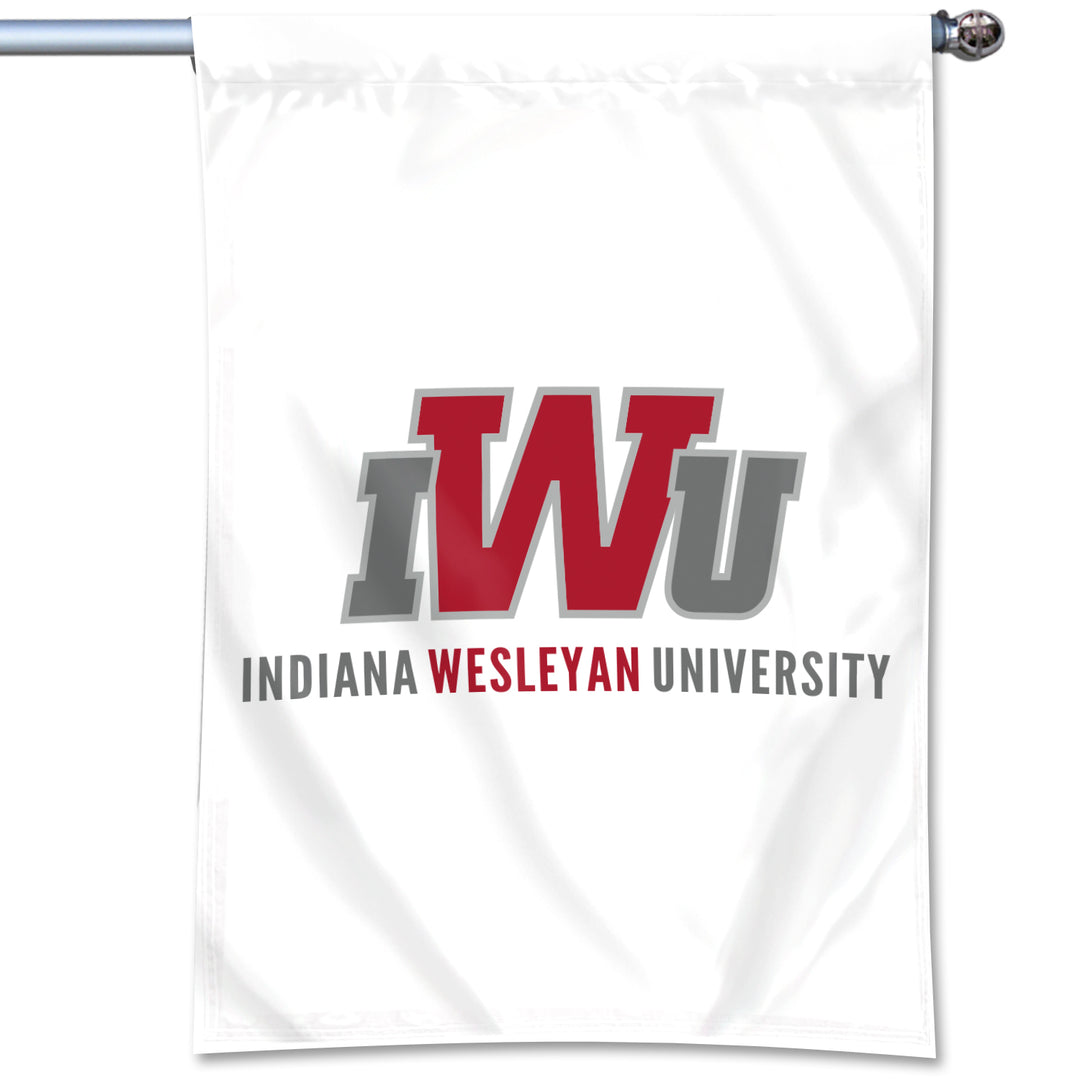 University Blanket & Flag Home Banner | White
