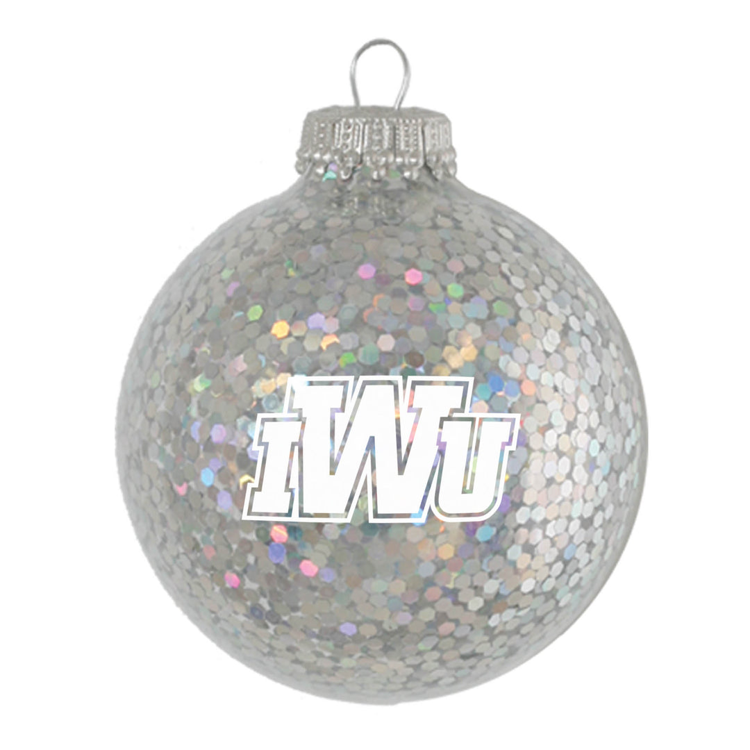 Sparkle Glass Ball Ornament | Silver