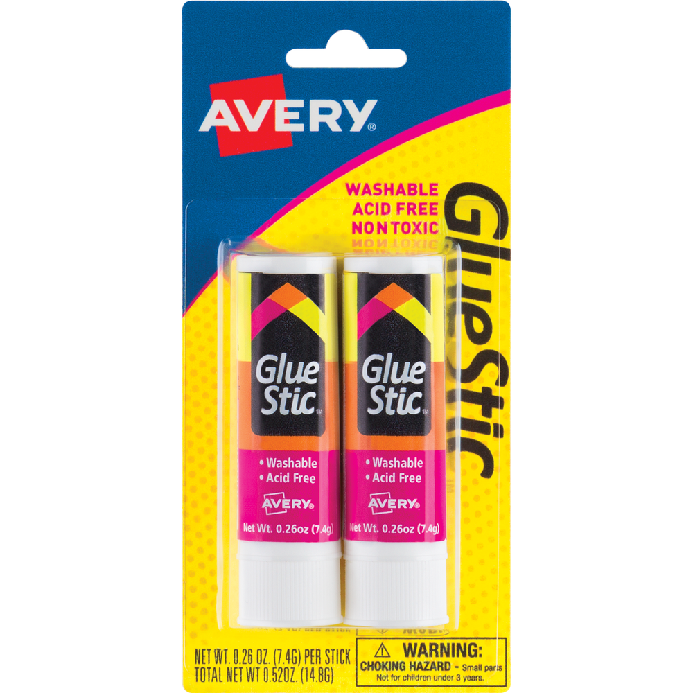 Avery Glue Stic .26Oz 2 pk
