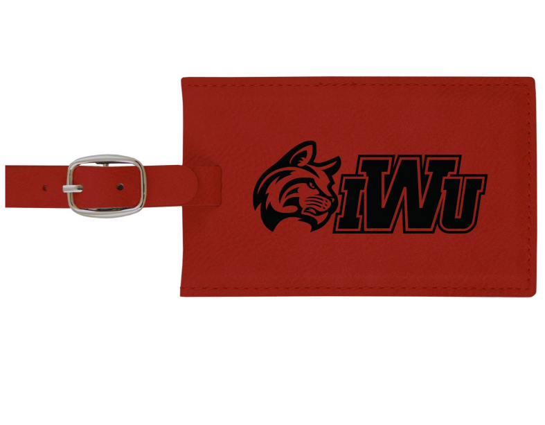 Velour Luggage Tag | Red