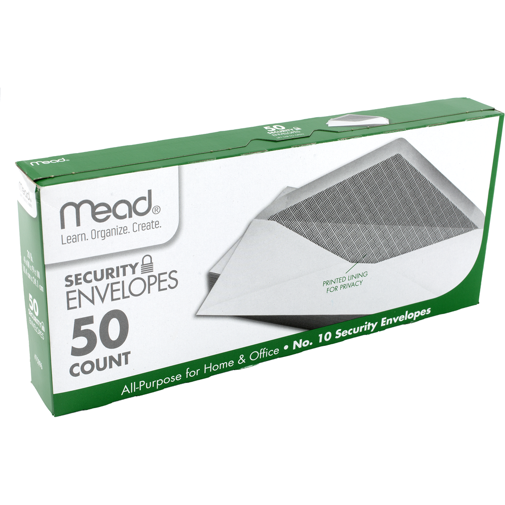 Mead Security Envelope - White #10 50Ct