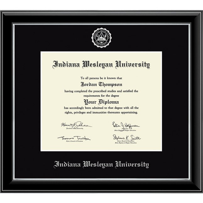 Church Hill Classics Silver Embossed Diploma Frame | Black (#5)