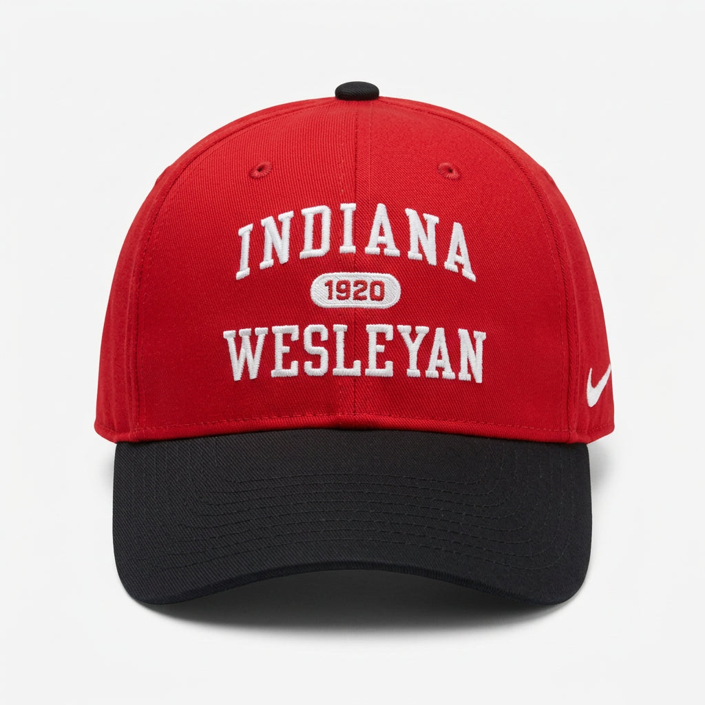 Club Color Block Cap | Red Crown / Black Bill