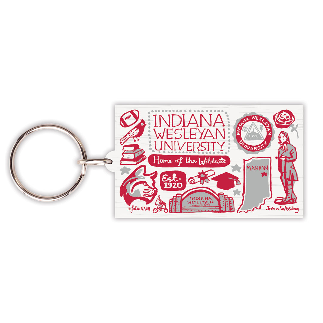 Indiana State Keychain Recycled Wood Keychain – Indiana Wesleyan Univ. Campus Store