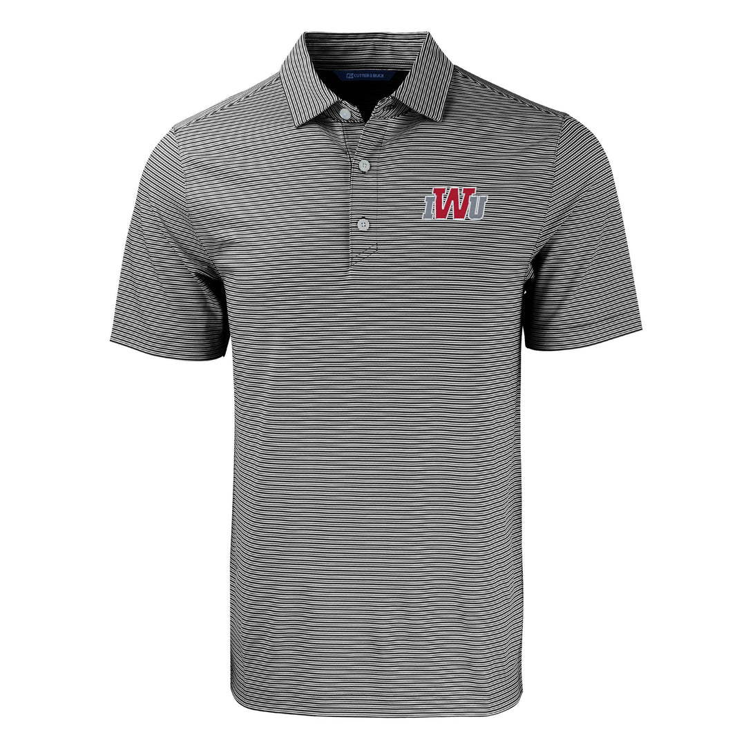 Forge Eco Double Stripe Stretch Recycled Mens Big &Tall Polo | Black/White
