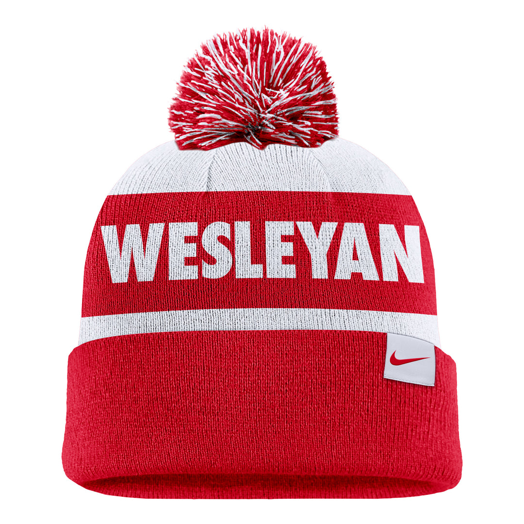 Nike Peak Stripe Beanie | Red/White