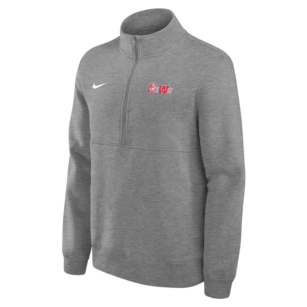 Nike Club Fleece 1/4 Zip, Dark Heather (Core F22)