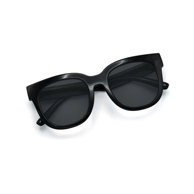 Chatham Black Frame Sunglasses, Black Lens