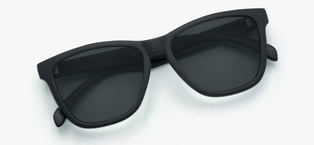 Chucktown Black Frame Sunglasses, Black Lens