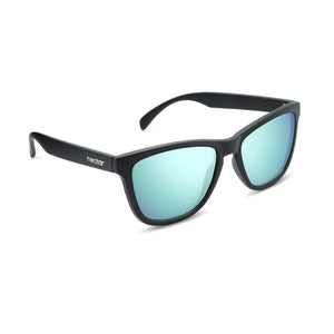 Chucktown Black Frame Sunglasses, Blue Lens