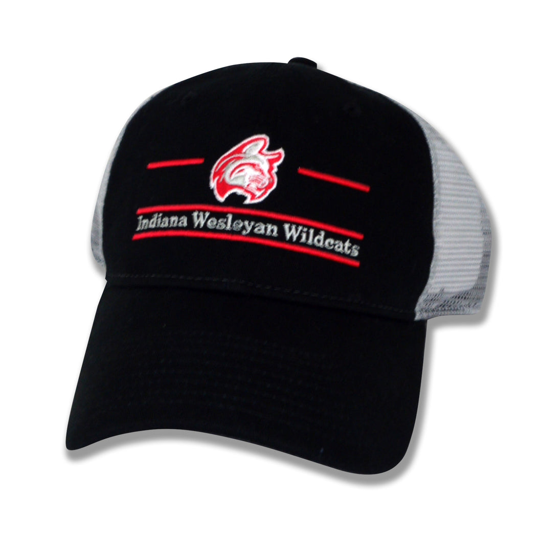 Soft Mesh Trucker Hat, Black/Lt Grey (F23)