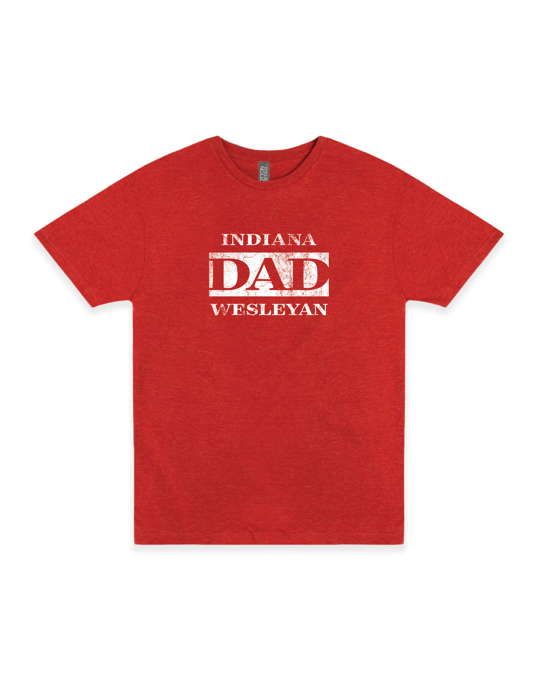 Throwback Stack Tee | Dad | Red Heather