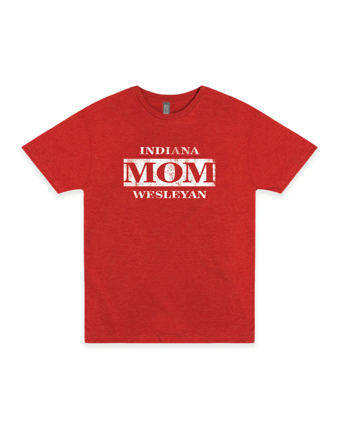 Throwback Stack Tee | Mom | Red Heather