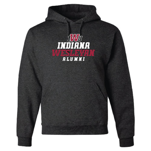 Alumni Hooded Sweatshirt, Black Heather