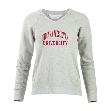 Ladies Travel V-Neck Pullover, Oxford Heather (F24)