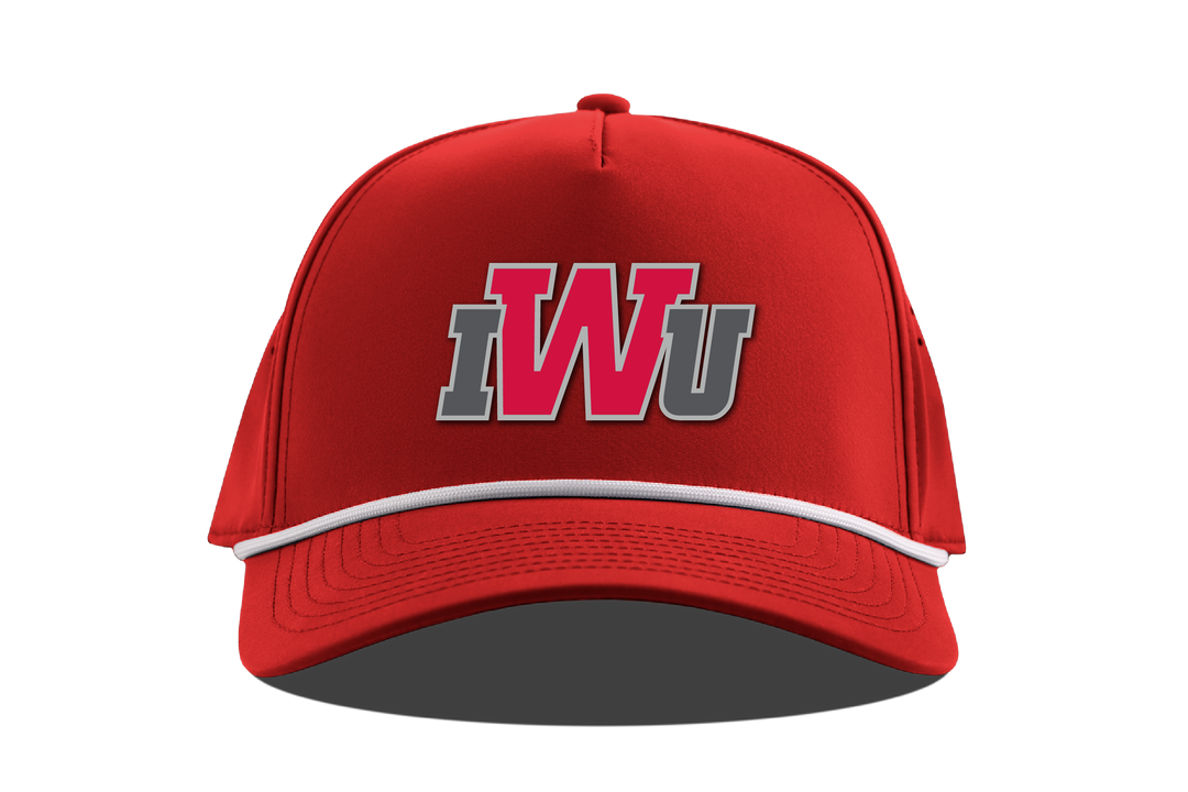 Curved 5-Panel Rope Hat | Red
