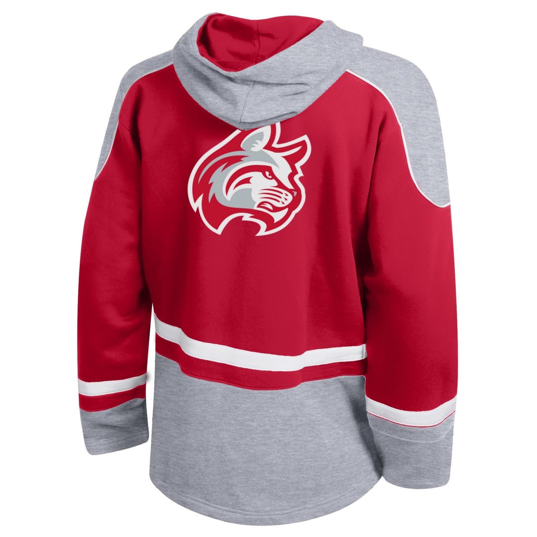 Fleece Hockey Hood | Red/Oxford/White