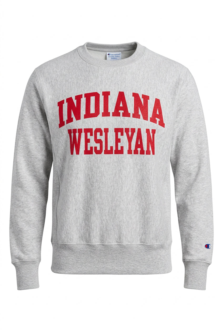 Reverse Weave Crew | Silver Grey