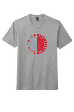 Live Third, Play Fearless Basketball Tee, Grey