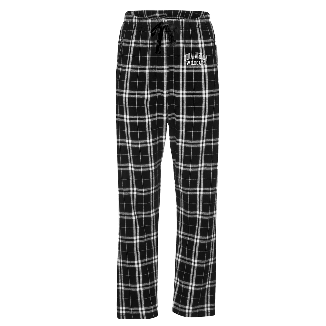 Haley Flannel Pant, Black/White Plaid (F23)