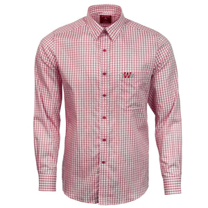 Structure Woven Button Down, Red/White