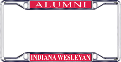 License Plate Frame, Alumni over Indiana Wesleyan