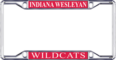 License Plate Frame, Indiana Welseyan over Wildcats