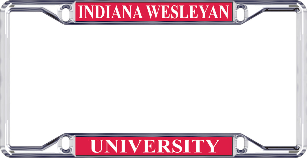 License Plate Frame, Indiana Wesleyan over University