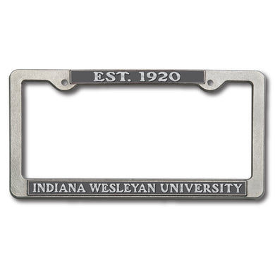 Heavy Duty Pewter License Plate Frame